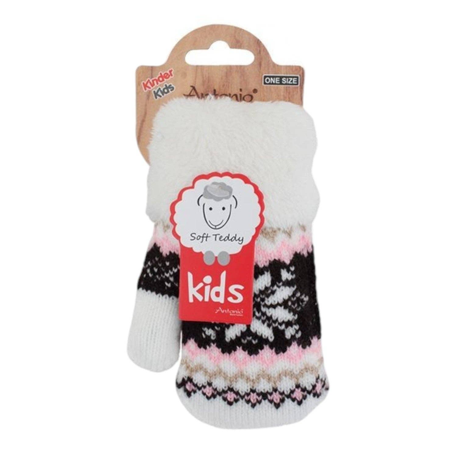 VewoTex - Wholesale Mittens - Kids - Children's Mittens » Knitted Gloves Winter Norwegian Star » Kids Winter Gloves with Soft Teddy » Children's Gloves0