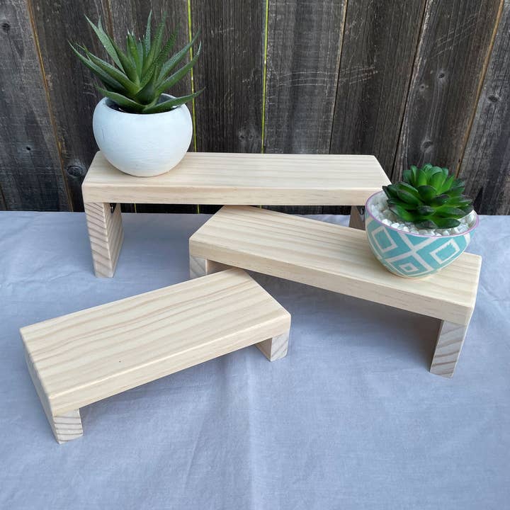 Gifted Shop Works, LLC - Wholesale Jewelry Stand & Display - Wood Nesting Display Risers For Jewelry, Food, Decor6