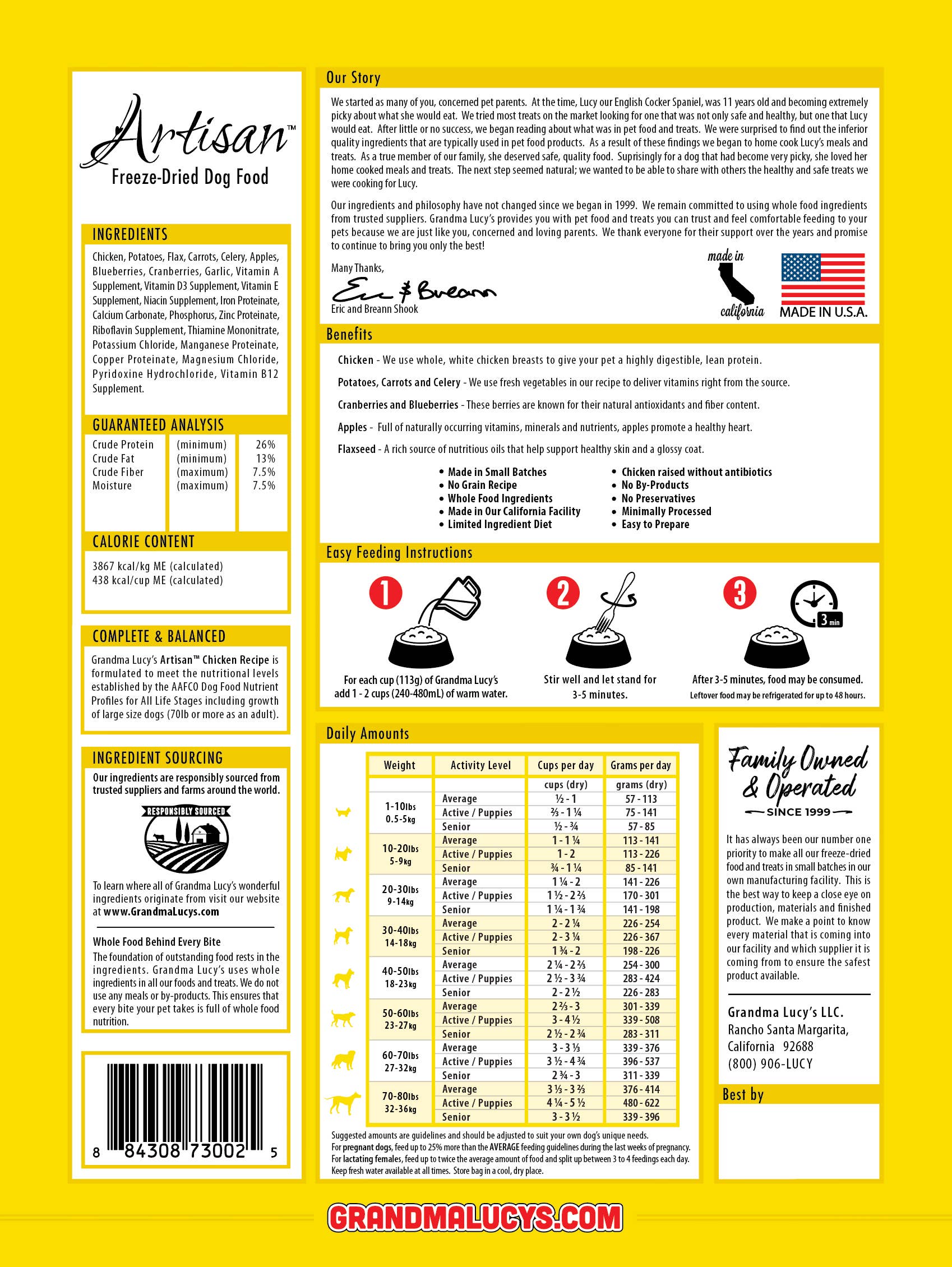 Grandma Lucy's - Vente Nourriture – chien - Nourriture Artisan Poulet pour Chien —1