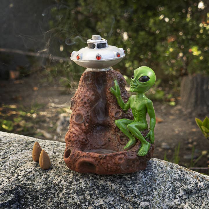 Pacific Trading – Großhandel Räucherstäbchenhalter – Alien UFO Mars Planet Rückflussbrenner6