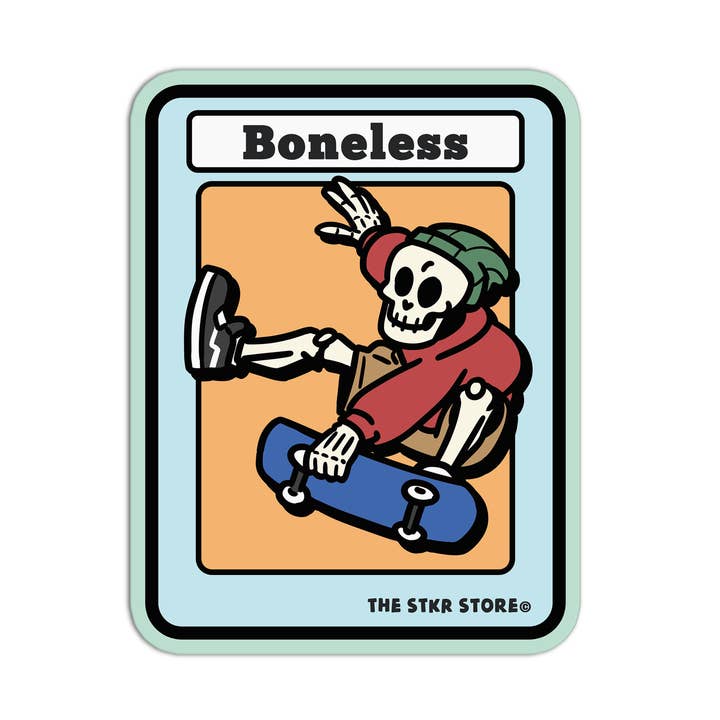 Girls Printing House - Vente Autocollant - Autocollant Crâne de Skateboard Sans Os0