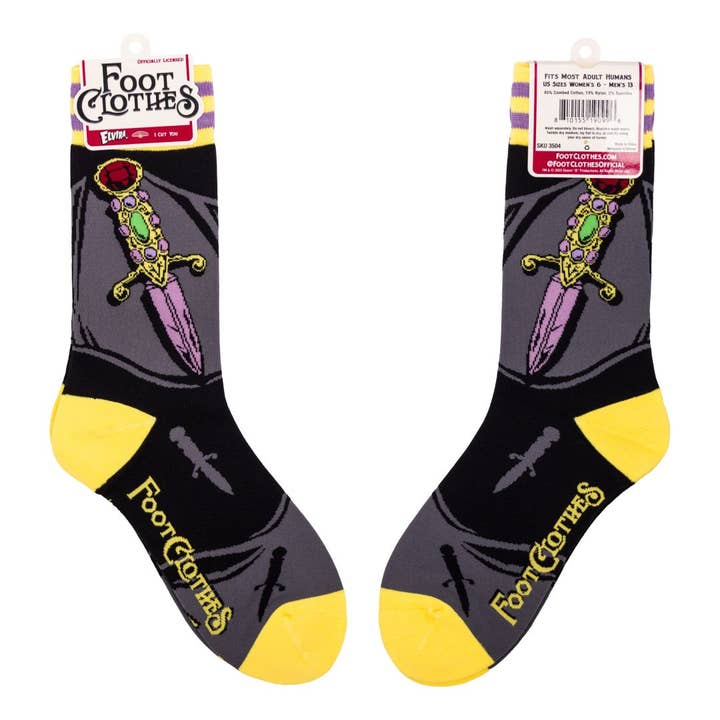 FootClothes LLC - Wholesale Socks - Unisex - Elvira I Cut You Crew Socks8