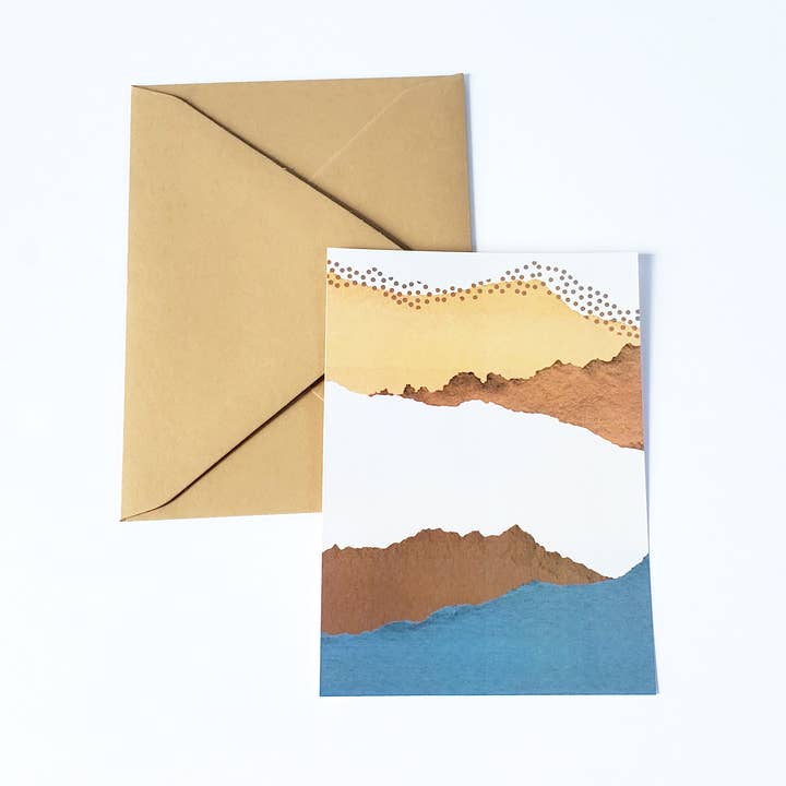 Lucky Dog Design Co. - Wholesale Stationery/Notecard Set - Paper Deckled Sunset Mini Card Set (Set of 10)1
