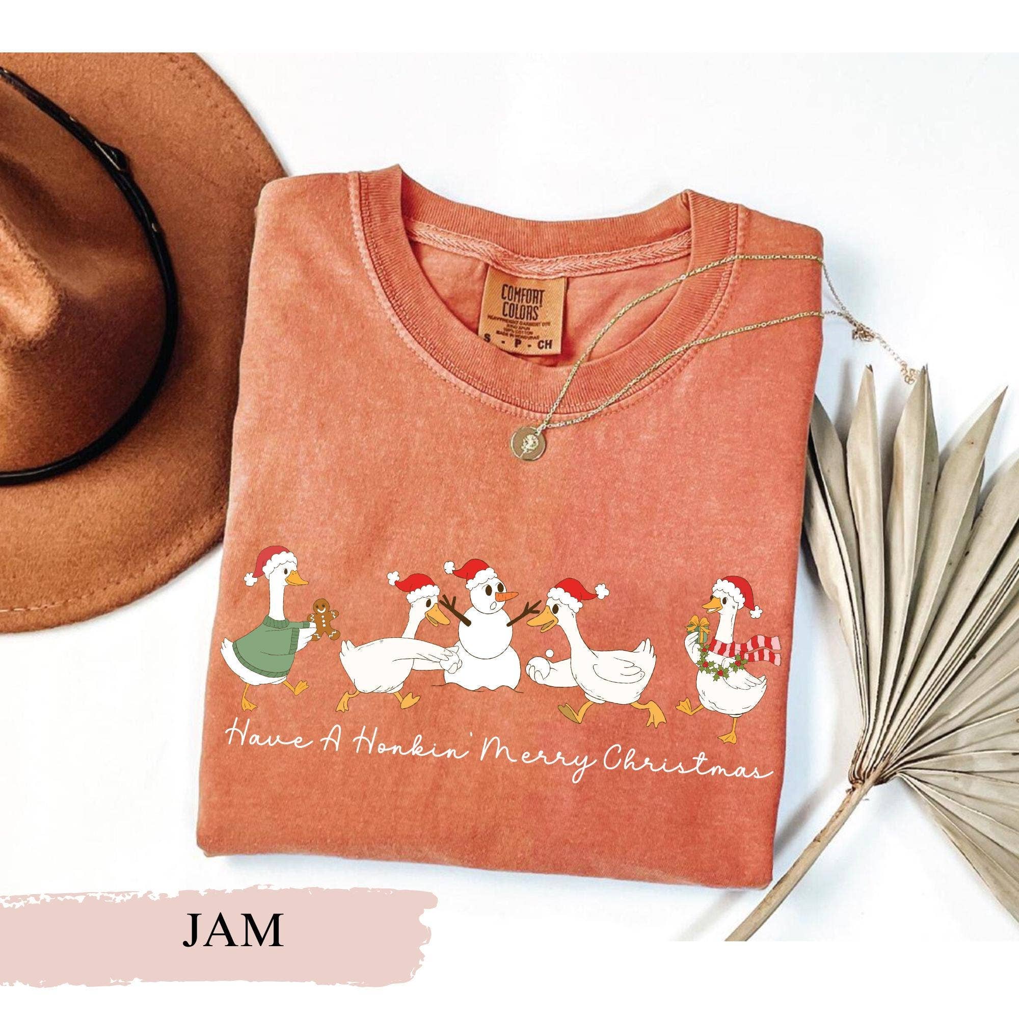 Glaime - Wholesale T-Shirt (Graphic) - Women's - Goose Christmas Shirt, Cute Holiday Duck Sweater6