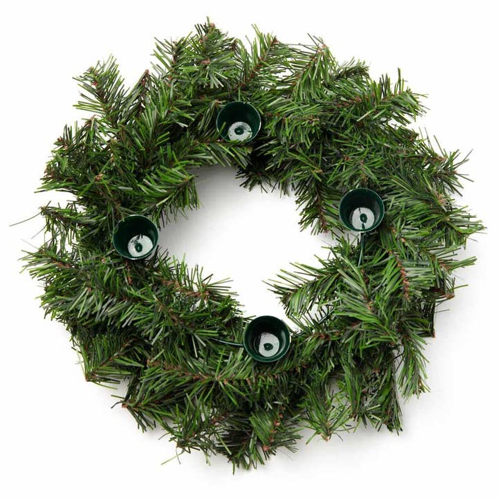 Factory Direct Craft - Wholesale Candle Holder - 12" Artificial Pine Christmas Advent Candle Wreath