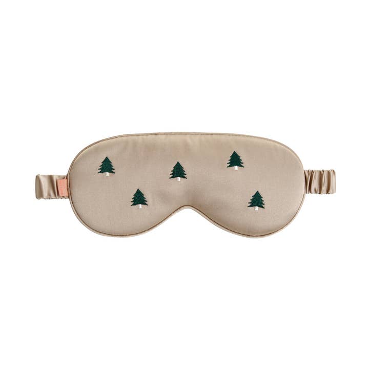 "Evergreen" Silk Sleep Eye Mask for wholesale by Lost Pattern NYC