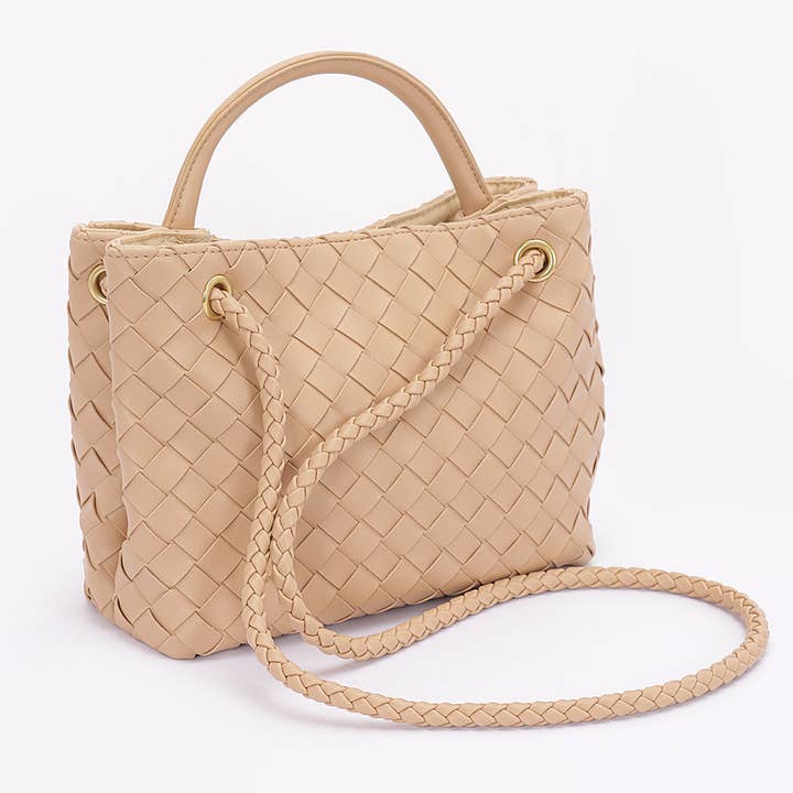 3AM BY H&D ACCESSORIES - Wholesale Top Handle Bag - Women's - Faux Leather Braided Top Handle Bag