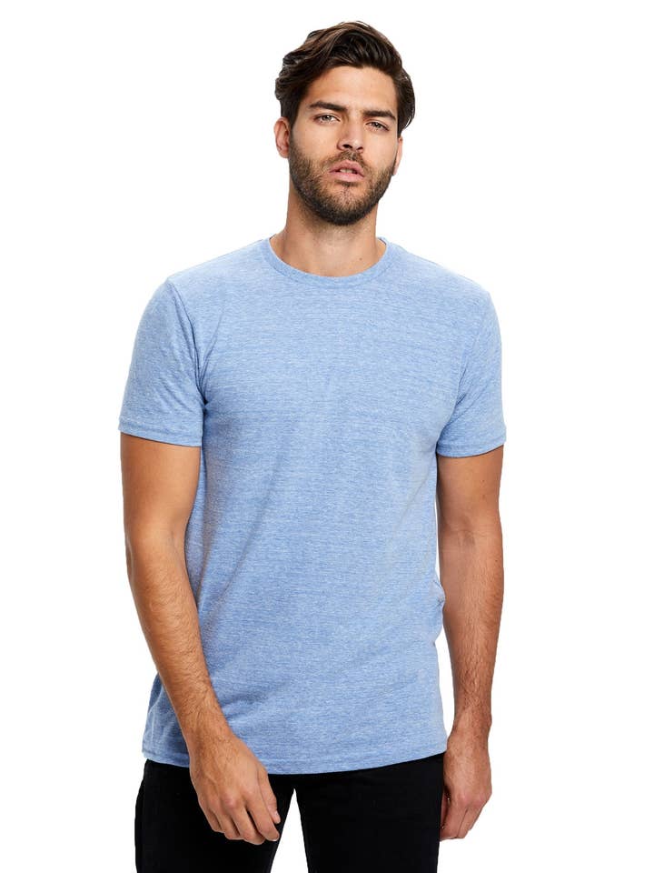 Men's Short Sleeve Athletic Tri-blend Crew Neck, 20 singles for wholesale by US Blanks
