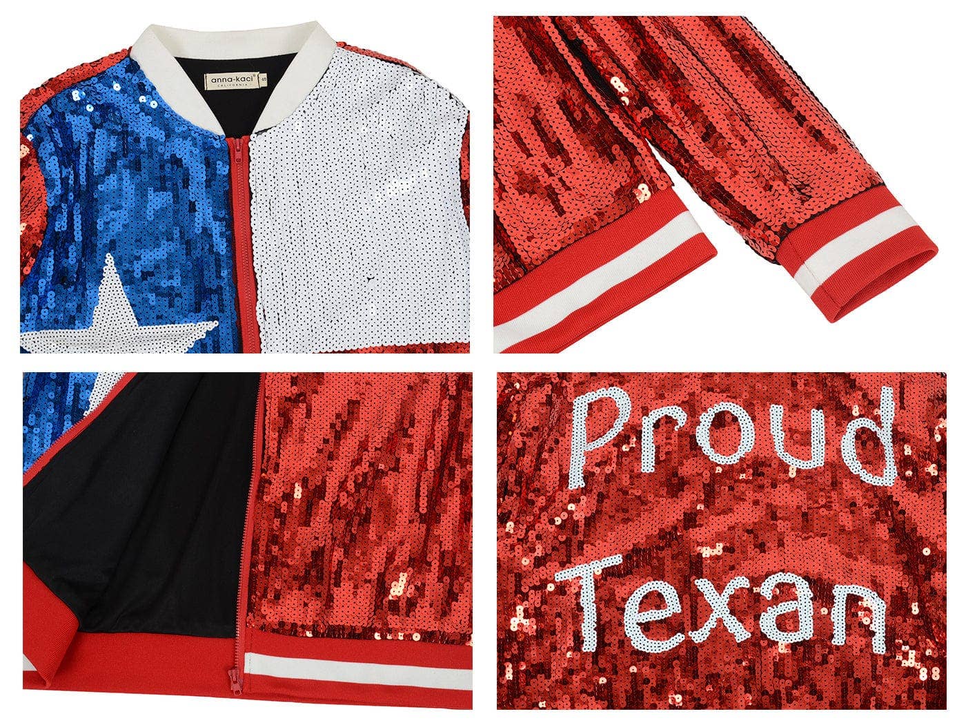 Anna Kaci Wholesale - Vente Bombers – femme - Blouson aviateur zippé à sequins104