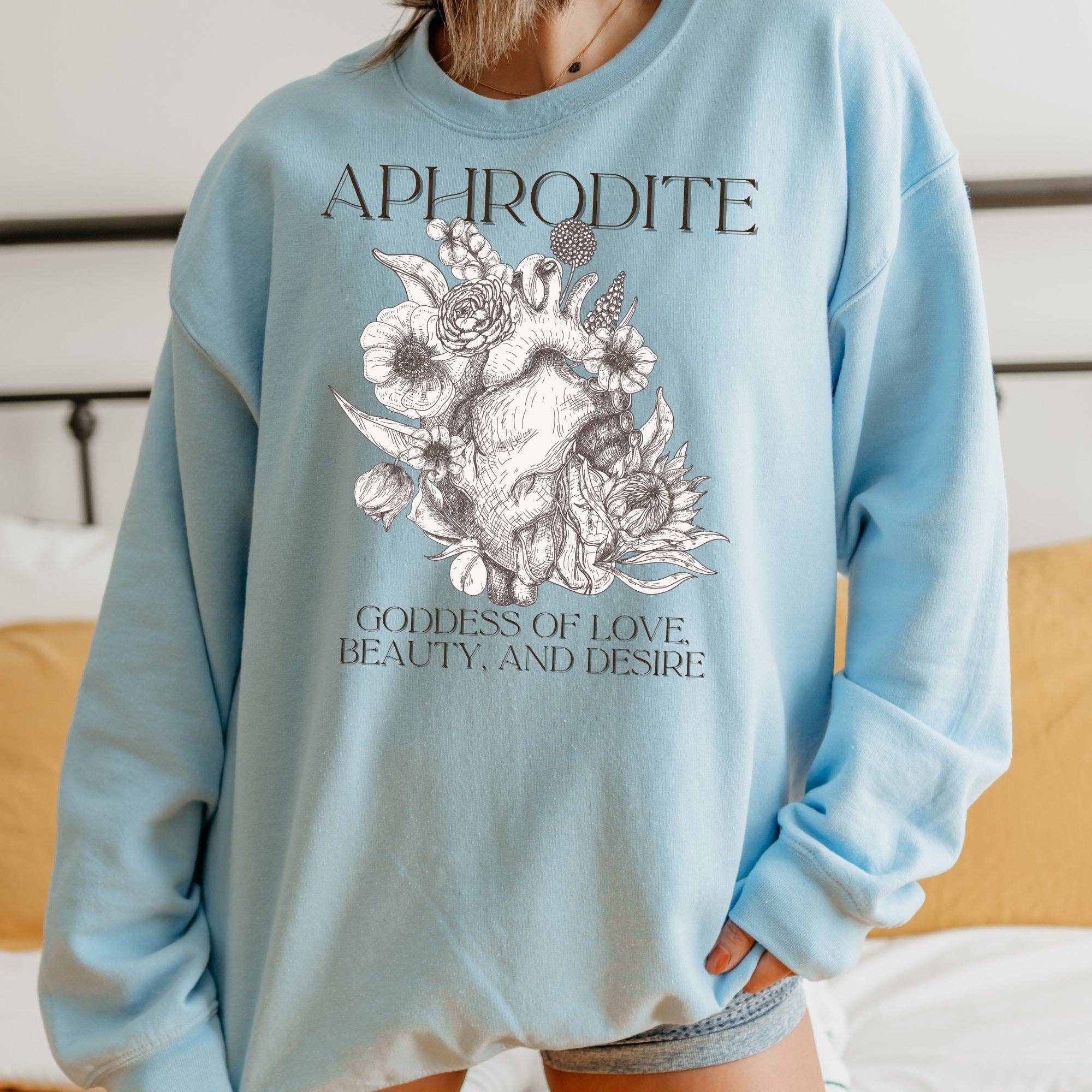 AFAdesignsCo – wholesale Graphic sweatshirt – Women’s – Aphrodite Goddess of love Shirt, Ladies Unisex Crewneck Shirt, Greek Goddess Shirt, Cute Tshirt, Gift, Funny T-shirt1