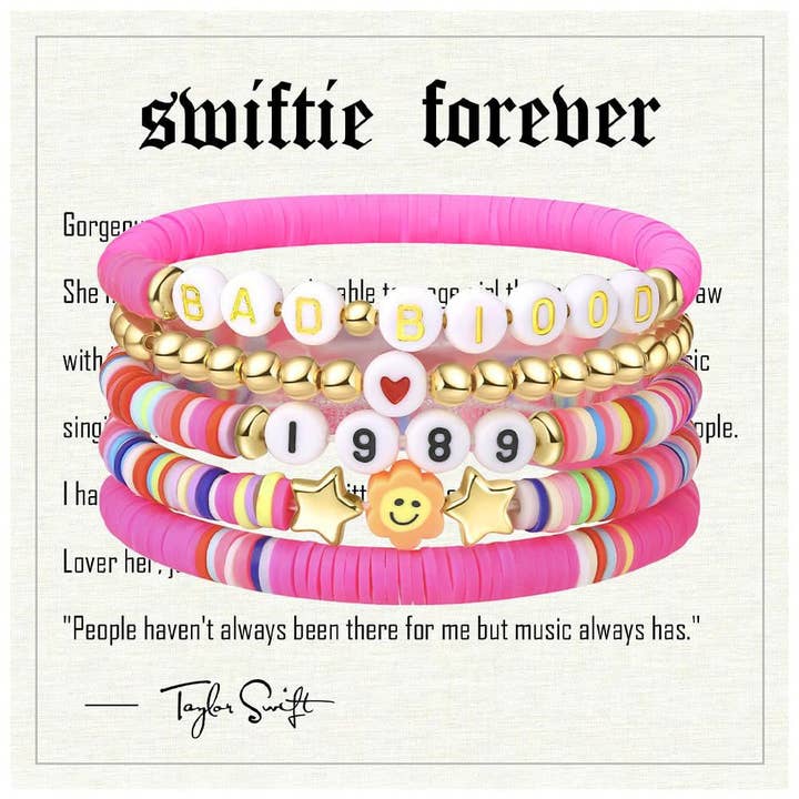 Little Trendy - Wholesale Jewelry Set - Taylor Swift Bracelet Set Colorful Beads Friendship Bracelet2