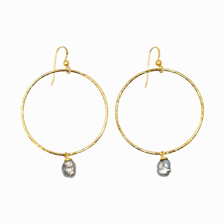 Keshi Co - Wholesale Hoop Earrings - Tahitian Keshi Hoops0