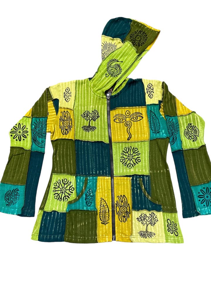 Cotton Patchwork Emb Jacket D981 for wholesale by Rising International Inc