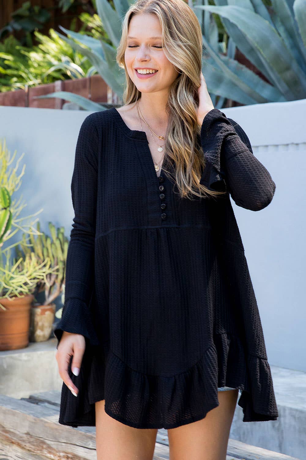 Sweet Lovely by Jen - Wholesale Tunic - Women's - SW275 - Waffle Knit Flare Top32