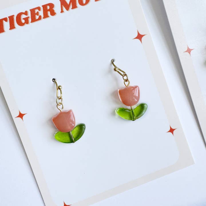 Tiger Moth Goods - Wholesale Dangle Earrings - Glass Tulip Earrings3