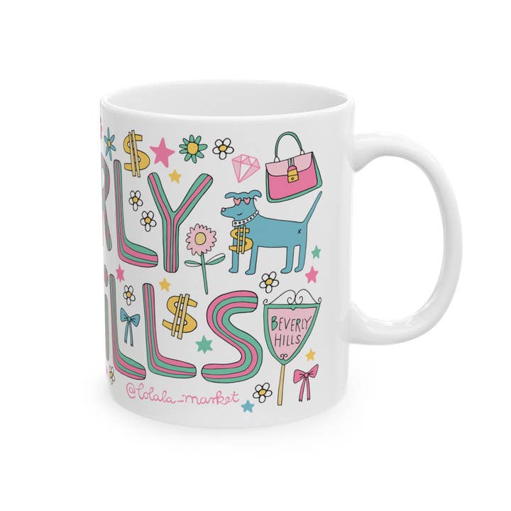 LOLALA - Your California Happiness Market 💛 - Wholesale Coffee Mug - Beverly Hills - Coffee Mug (11oz)