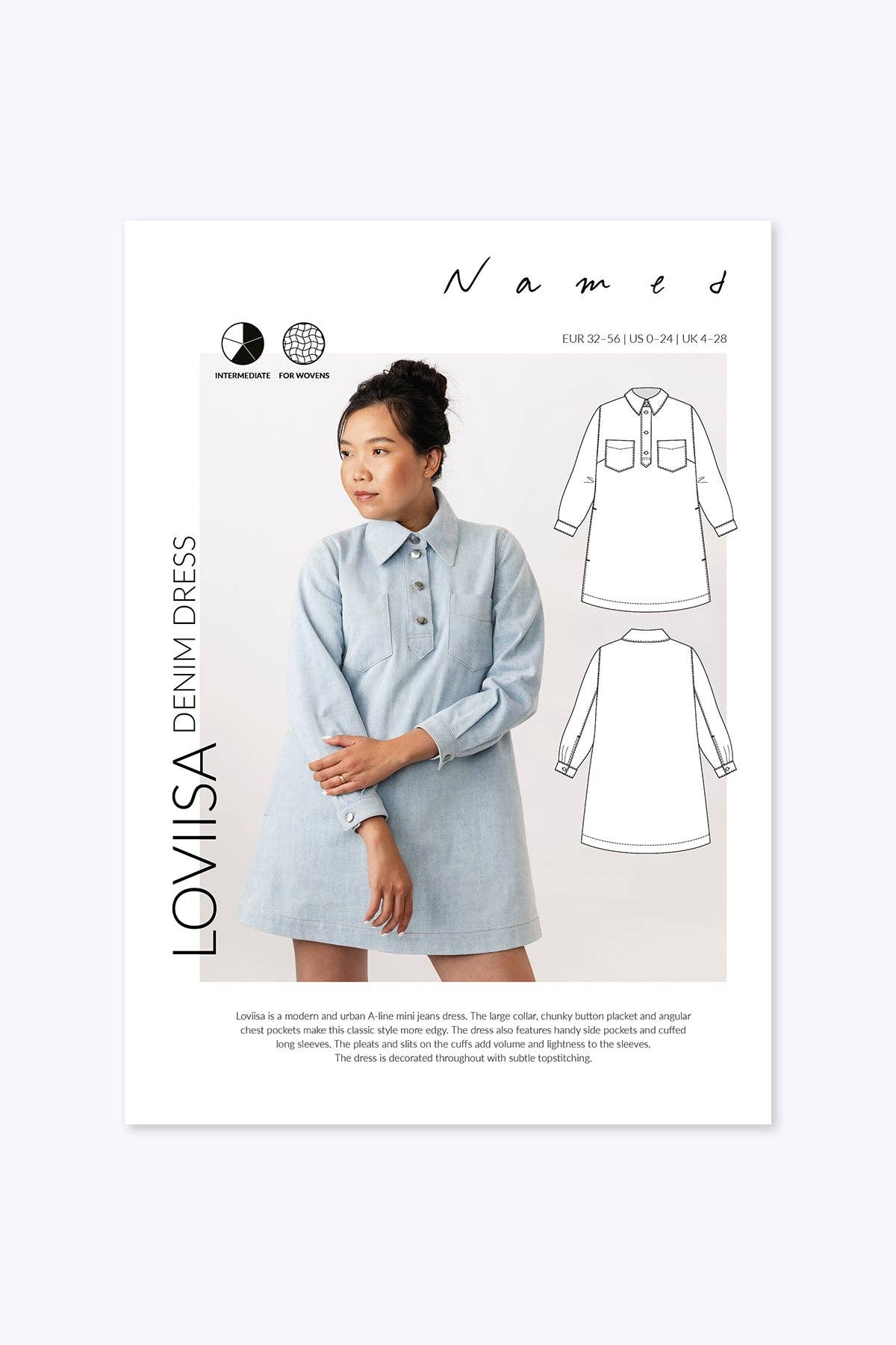 Named Clothing Finland Oy – wholesale Sömnadskit – Loviisa jeansklänning i A-linje8