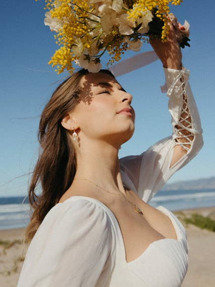 Gold-Filled Sand Dollar Sheila Dangle Earrings for wholesale by Terra•Cotta
