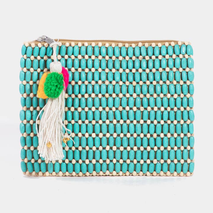 Collections by Fame Accessories - Venta al por mayor Bolso de mano - Mujer - Bolsa rectangular con cuentas de madera3