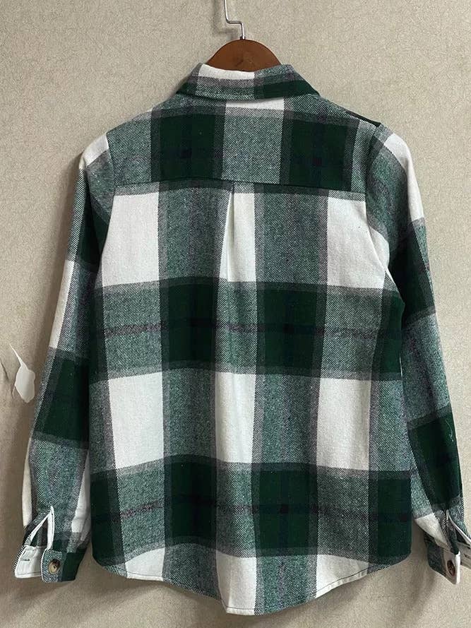 UNISHE - Wholesale Shirt Jacket/Shacket - Women’s - TOPW439 Plaid Flannel Shacket Jacket7