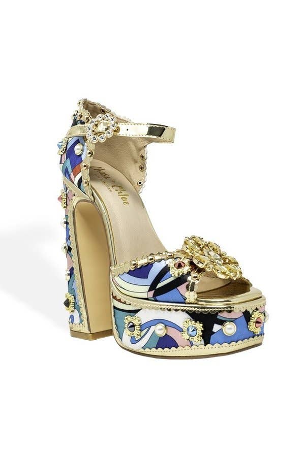 Apparel Hills - Vente Chaussures à plateforme – femme - Sandales à plateforme à talon bloc et strass pour femmes - ROYAL-1-I-BLUE0