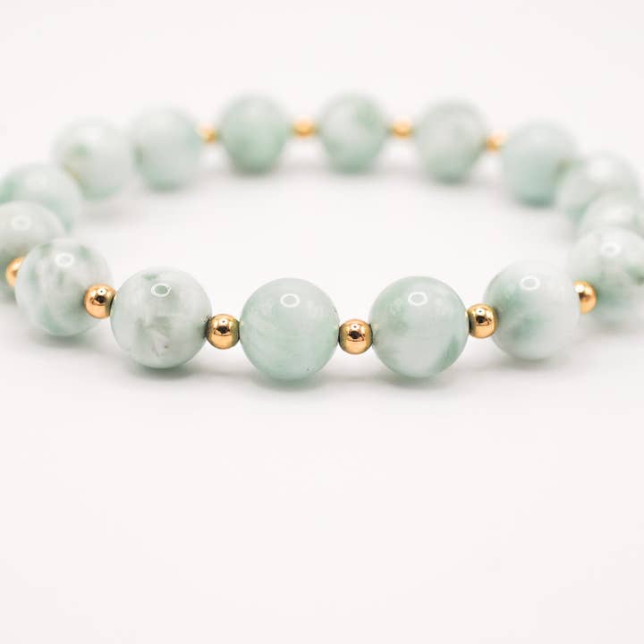 Angelite Infinity Grande Bracelet for wholesale by Ripple | Reiki Infused Jewelry