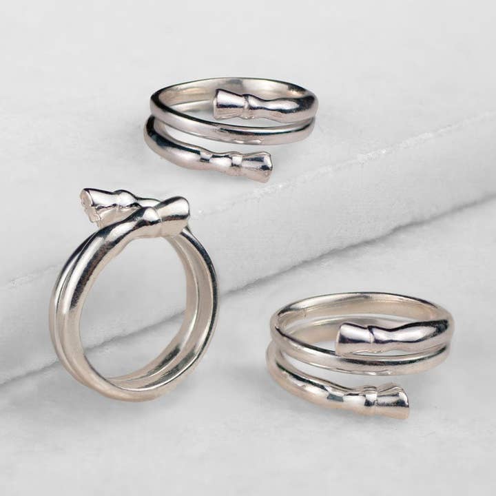 Cavallo - Anillo Ecuestre de Pezuña de Caballo en Espiral en plata para venta al por mayor de URBAN-EQUESTRIAN