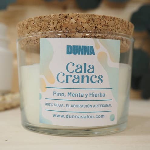 Vela de cera de soja pino, menta, y hierva para venta al por mayor de Velas Dunna