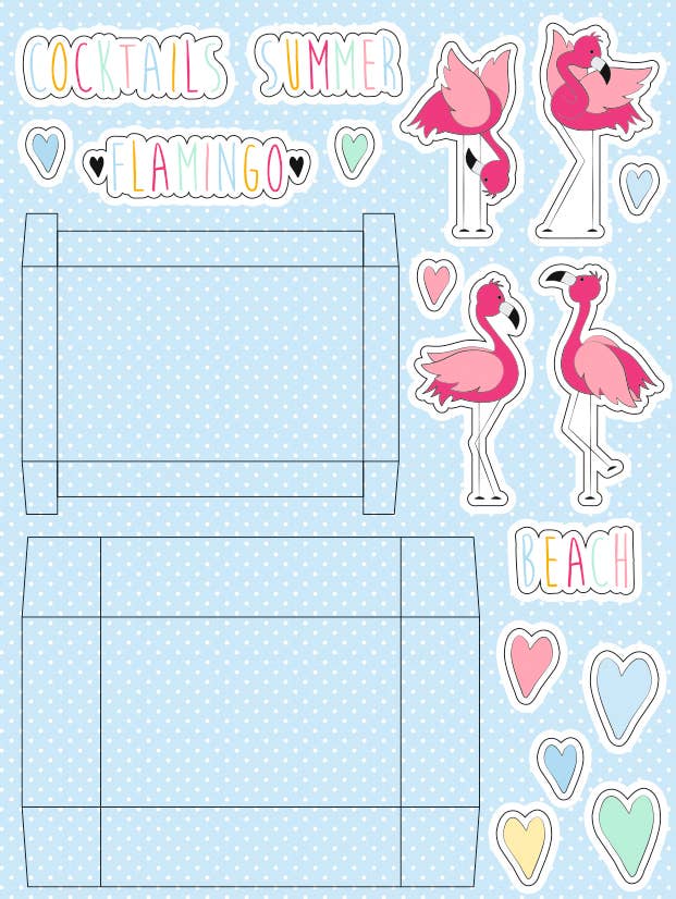 URSUS® / Buntpapierfabrik Ludwig Bähr GmbH & Co. KG - Wholesale Gift Box - "Flamingo" gift box set5