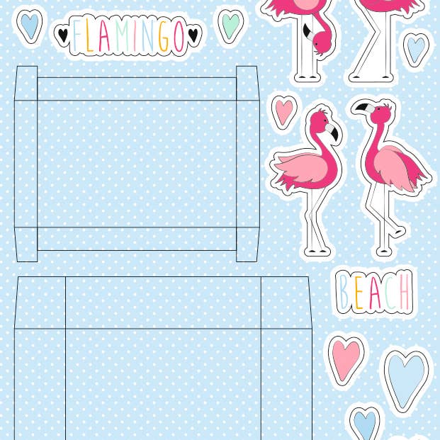 URSUS® / Buntpapierfabrik Ludwig Bähr GmbH & Co. KG - Wholesale Gift Box - "Flamingo" gift box set5
