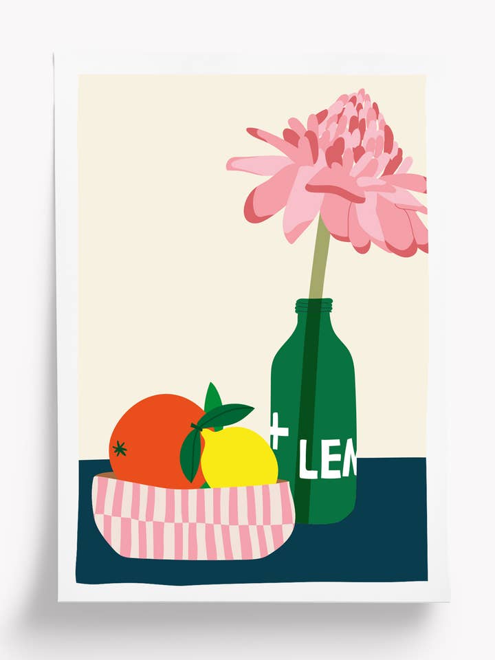 PINK PORCELAIN POSTER - 30X40cm for wholesale by Taxi Brousse