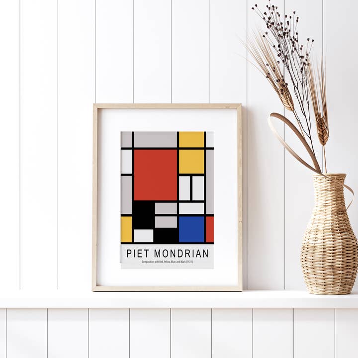 Sugar & Canvas - Wholesale Art Print - Piet Mondrian Remastered Composition Art Print PM043