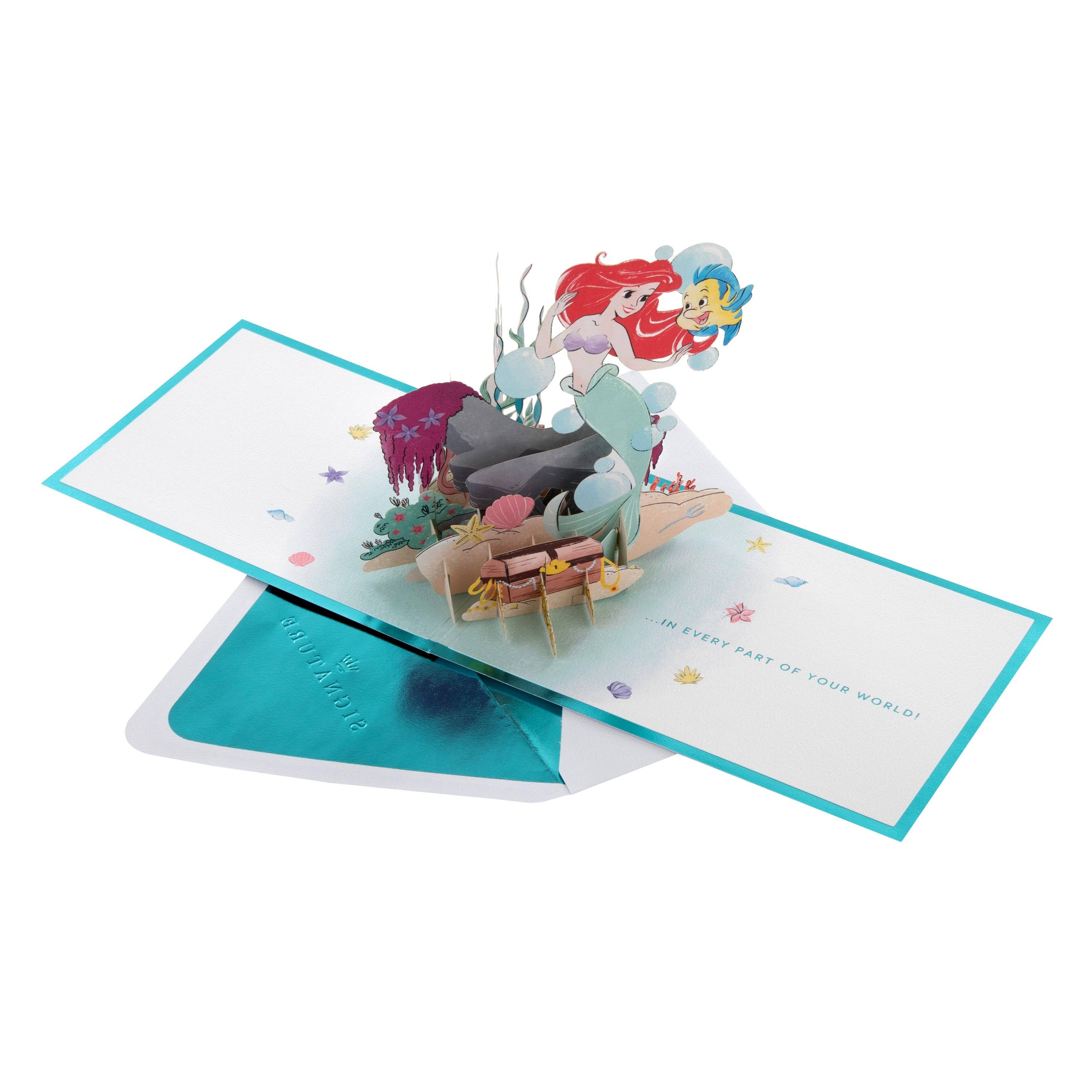 Hallmark – wholesale Birthday card – 3D Pop-Up Disney The Little Mermaid Birthday Card1