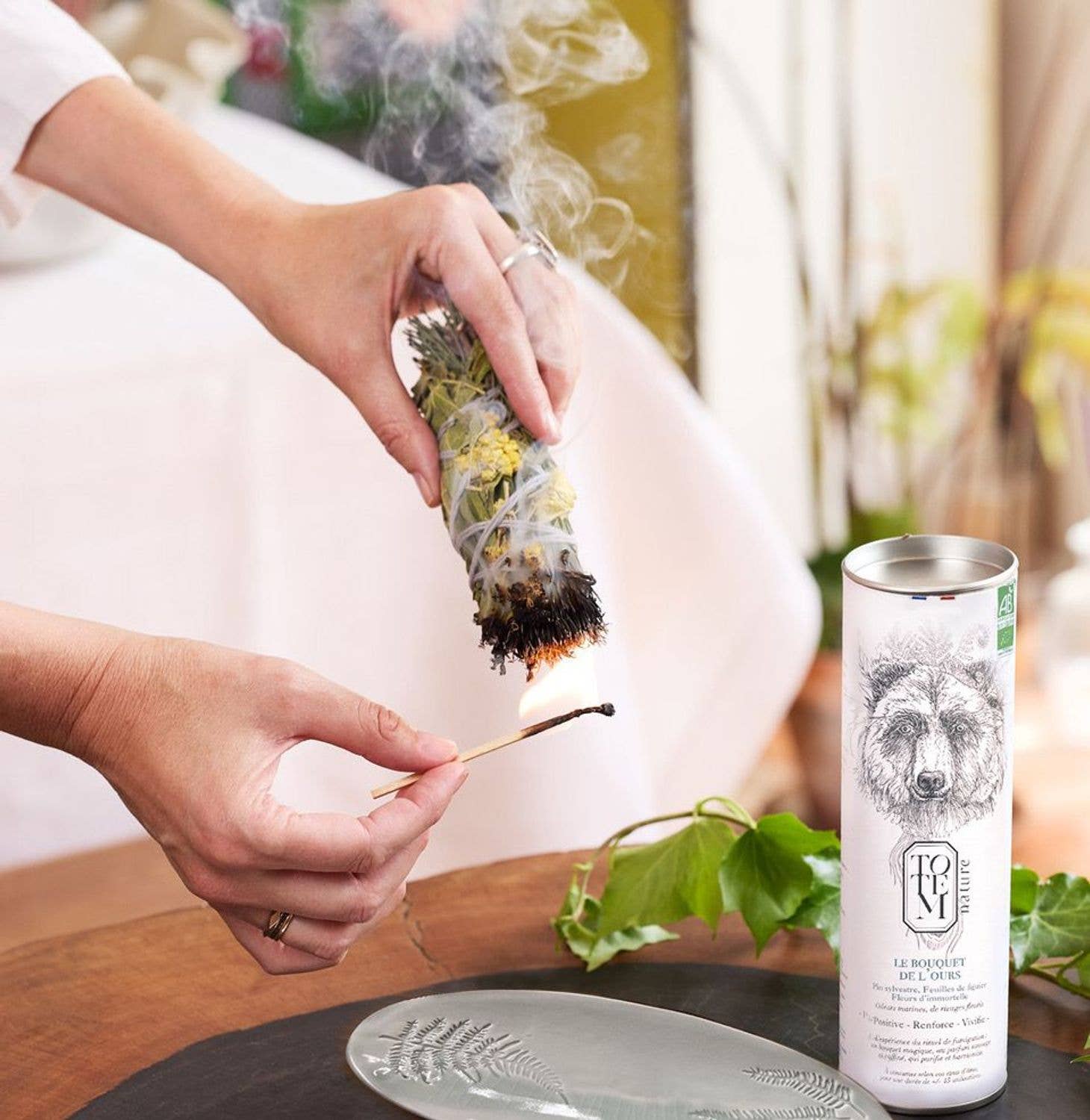 Totem nature - Vente Bâton de sauge - Bâton de Fumigation Bio - Bouquet TOTEM de l'Ours 2