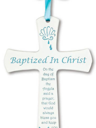 Croix de 6" - Baptême - Bleu pour la vente par H.J. SHERMAN COMPANY, INC.