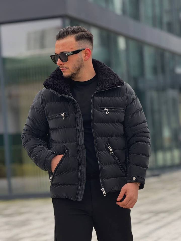 Abrigo de hombre chaqueta acolchada peluda para venta al por mayor de PremiumDenim