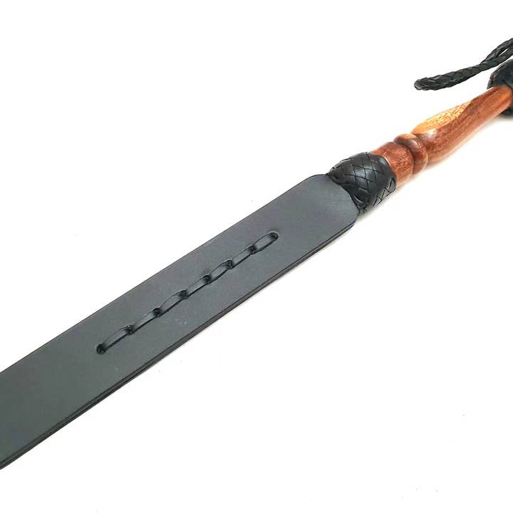 Fitch&Co - Venta al por mayor Juguetes eróticos - Spanking Paddle, pala de bondage Bdsm de cuero con mango de madera
