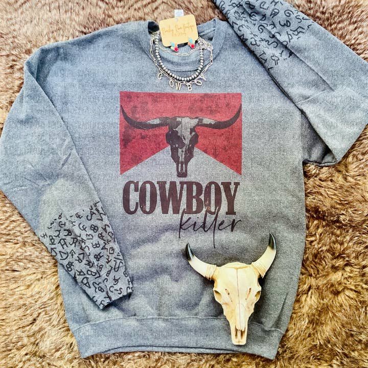 Ranchy Roan Boutique - Venta al por mayor Sudadera estampada - Mujer - Sudadera Cowboy Killer Brands
