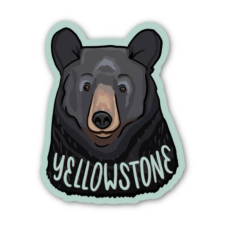 Autocollant Ours Noir - Yellowstone pour la vente par Creatively Leanne
