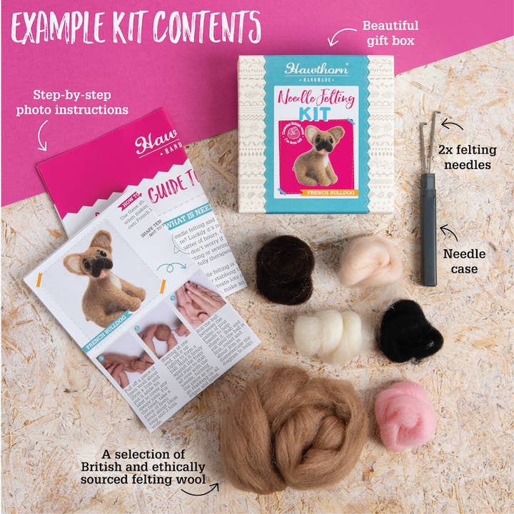 Hawthorn Handmade - Wholesale DIY Craft Kit - Snowman Mini Needle Felting Kit | Christmas Craft Kit3