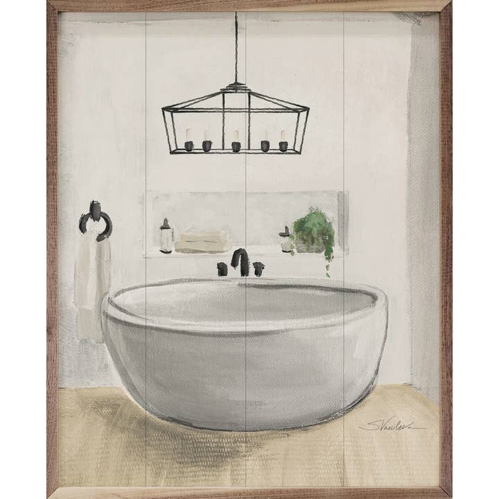 Attic Bathroom II Blonde By Silvia Vassileva for wholesale by Kendrick Home