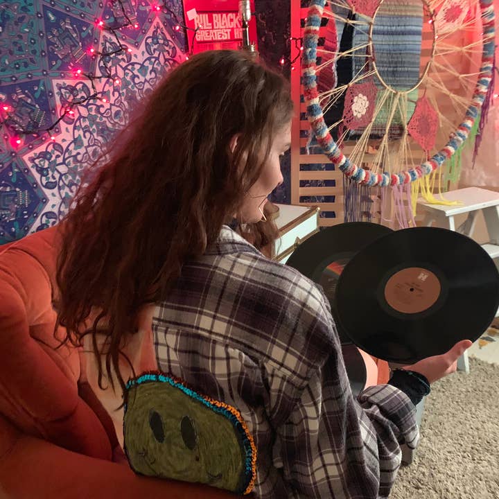 Set of 4 Extra Hippie Boho Style Upcycled Flannel Top for wholesale by TimberJune