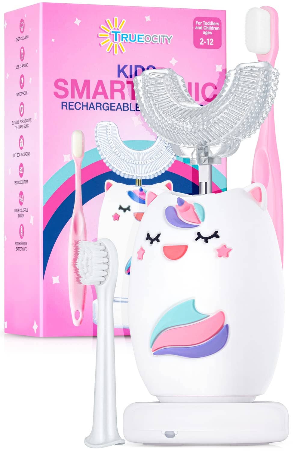 Trueocity - Wholesale Toothbrush - Kids & Baby - Kids Toothbrushes U Shape (Pink - Unicorn)7
