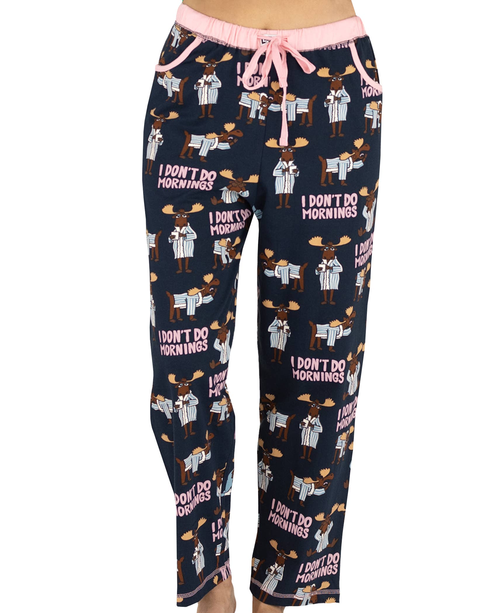 Lazy One - Wholesale Sleepwear Bottom - Women's - Don't Do Mornings Moose Women's Pajama Pant2