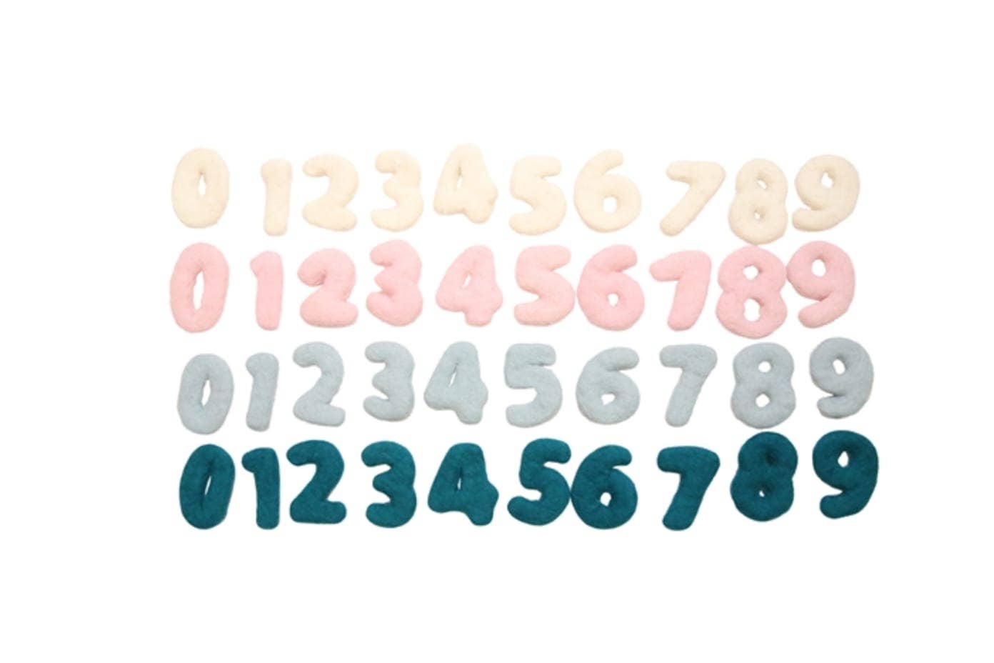 The Felt Pod - Wholesale Craft Supplies - Felt Numbers 0-9 Multiple Colors 8