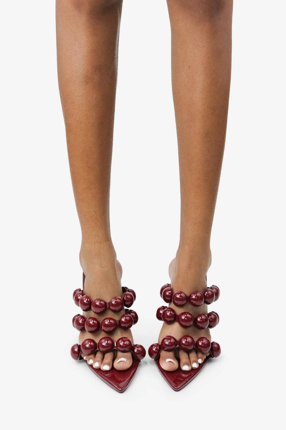 Lemonade Shoes - Wholesale High Heels - Women's - ASHLYNN - Sculptural Beaded Mule Heels6