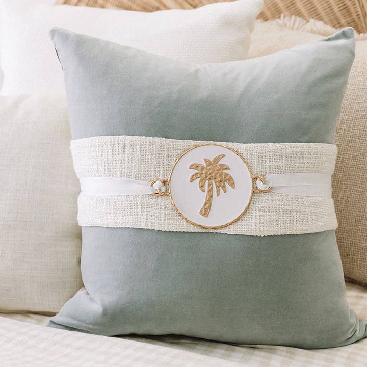SAGE LUXE PALM CUSHION for wholesale by The Cushion Accessory Co. Pty Ltd