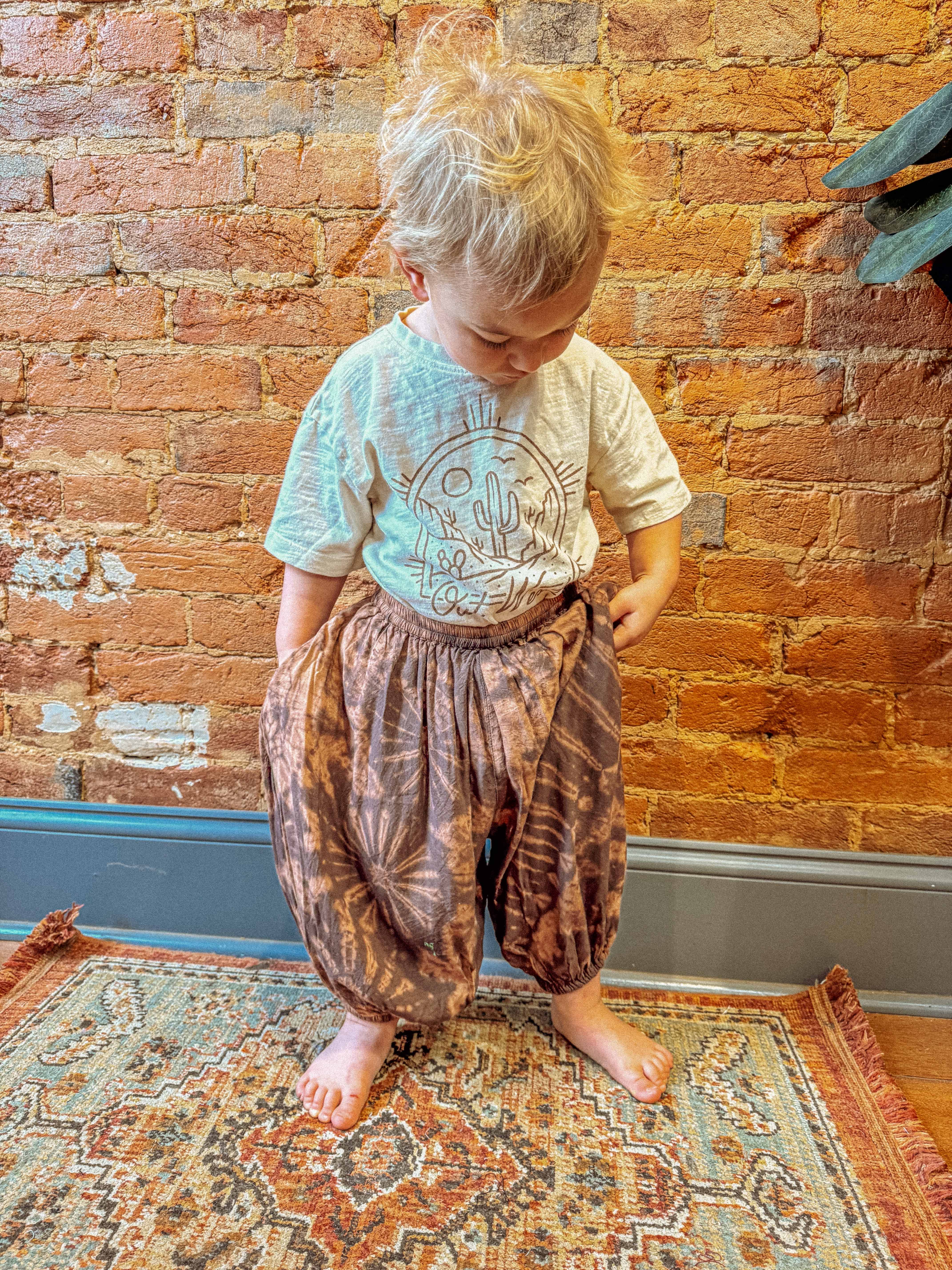 Gardenbelle Shop - Wholesale Pants - Kids - Baby Youth Kids Hippie Boho Tie Dye Pants, Children's Pants12