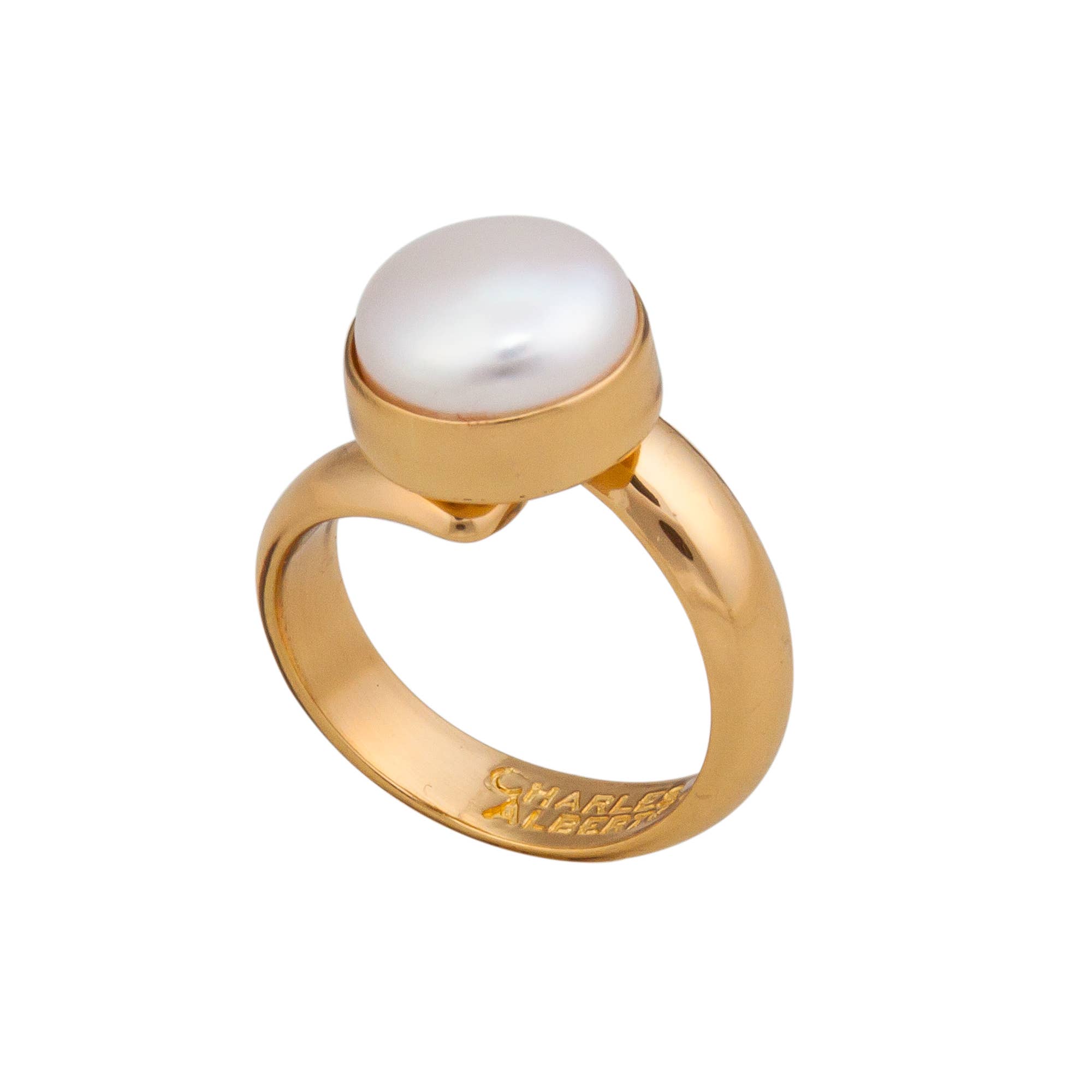 Charles Albert Inc - Wholesale Cocktail/Statement Ring - Alchemia Single Pearl Adjustable Ring3