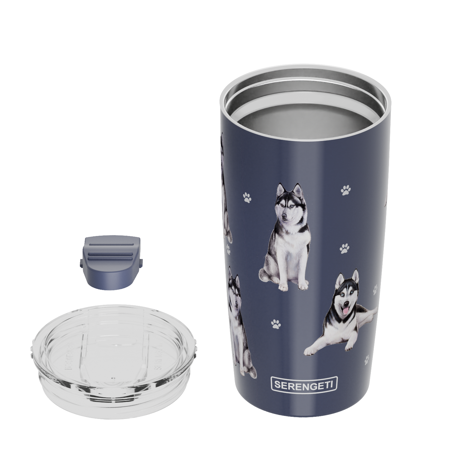 E&S Pets – wholesale Insulated mug/tumbler – 3D Printed - Siberian Husky - Tumbler, Leak-Proof, Durable2